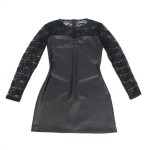 SUBBLIME - 955595 LANGARMKLEID MIT SCHWARZER SPITZE S/M